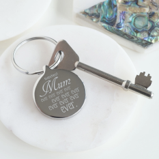 Hampers and Gifts to the UK - Send the Personalised Bestest Mum Ever Ever Keyring